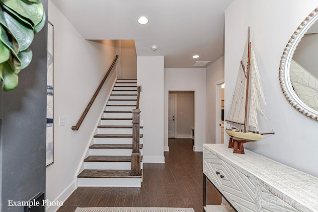 foyer featuring dark hardwood / wood-style flooring