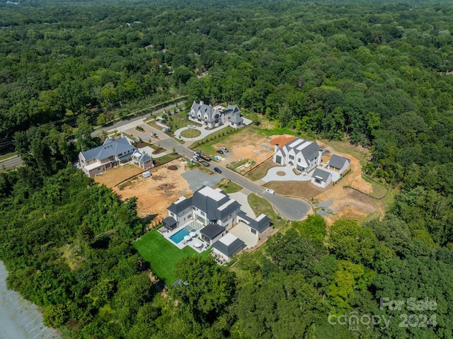 8014 Litaker Manor Ct, Charlotte, NC 28270 - bird's eye view with a forest view