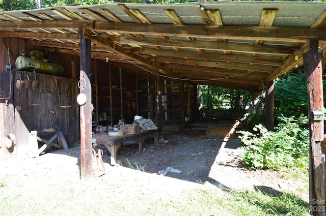 view of horse barn