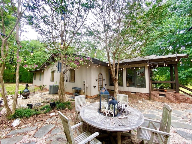 view of patio / terrace with central air condition unit