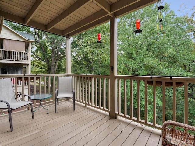 view of wooden deck