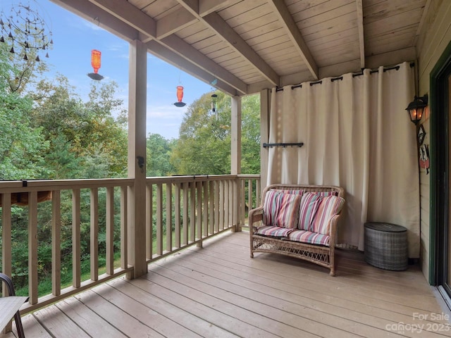 view of wooden deck