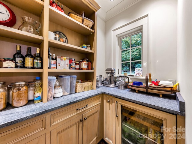616 Old Growth Forest Rd, Burnsville, NC 28714 - pantry featuring beverage cooler