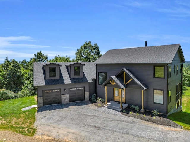 view of front facade with a garage