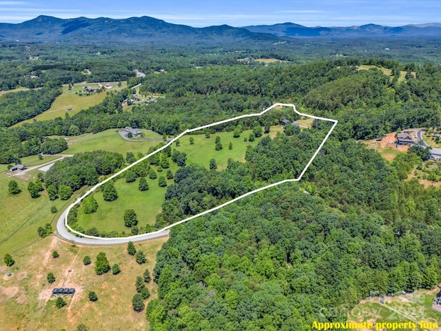 aerial view featuring a mountain view