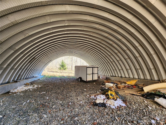 miscellaneous room featuring vaulted ceiling