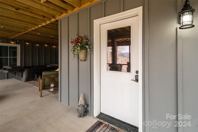 view of doorway to property