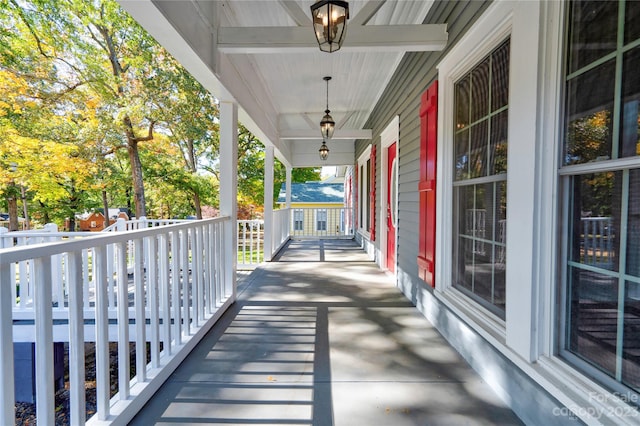 exterior space with a porch