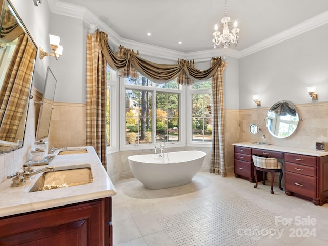 29 Elkton Dr, Pinehurst, NC 28374 - bathroom featuring tile walls, vanity, and tile flooring