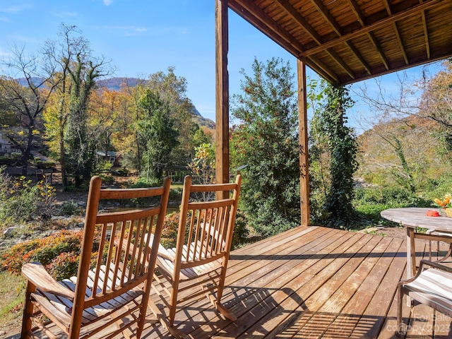 view of wooden deck