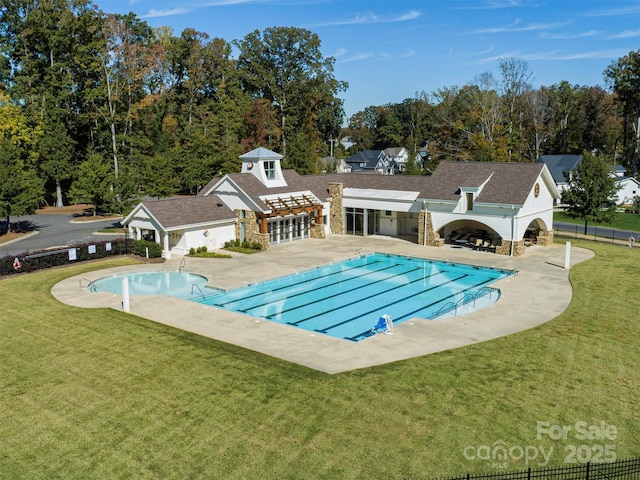 843 Lake Forest Drive Devonshire, Belmont, NC 28012 - community pool with a patio and a pergola