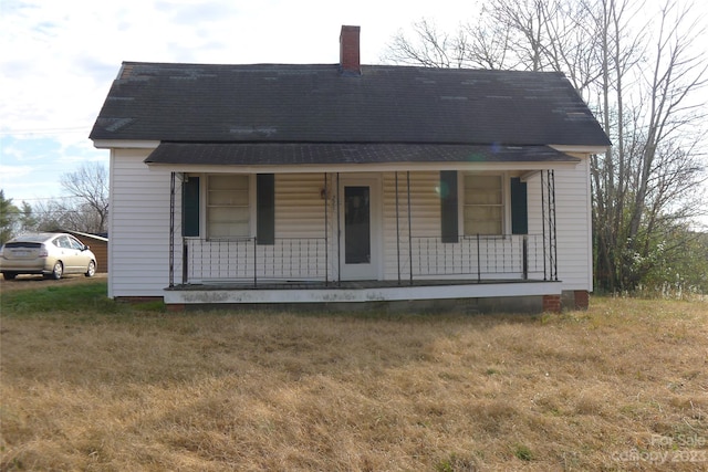 view of front of property with covered porch