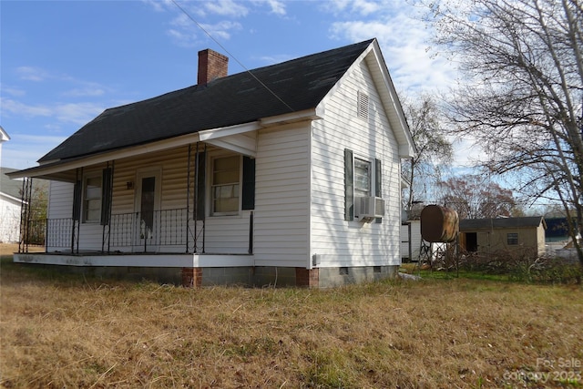 exterior space featuring covered porch