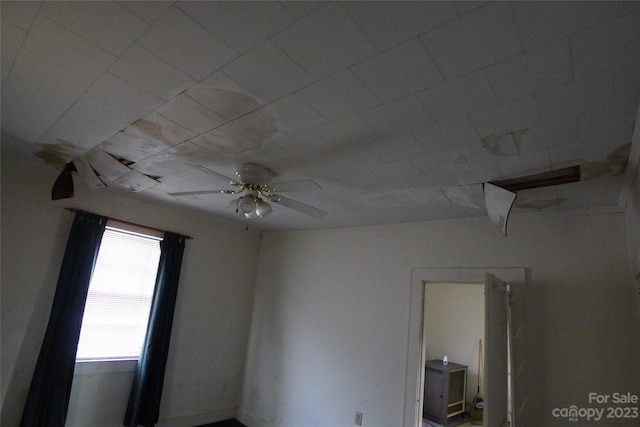 room details with ceiling fan