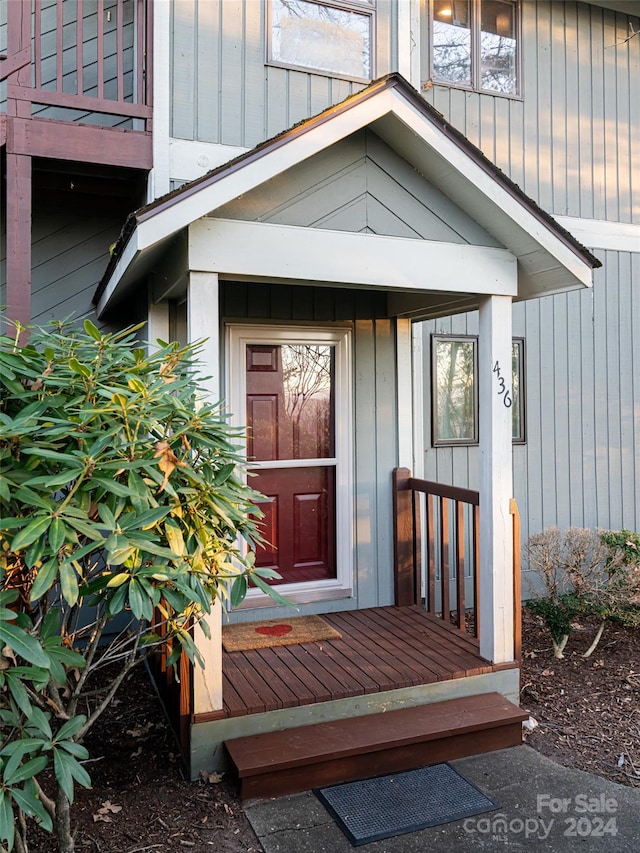 view of doorway to property