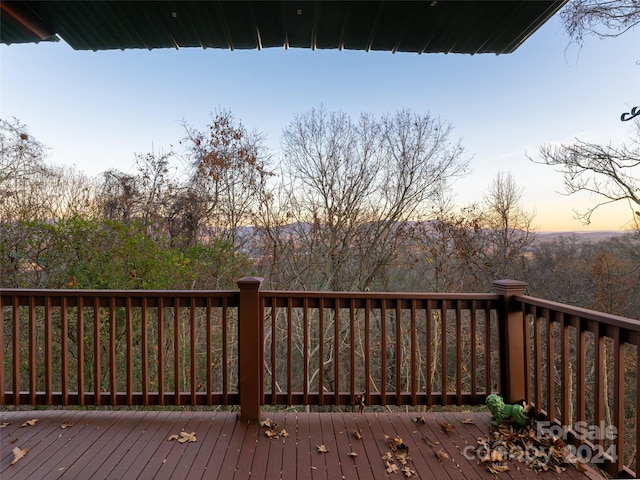 view of deck at dusk