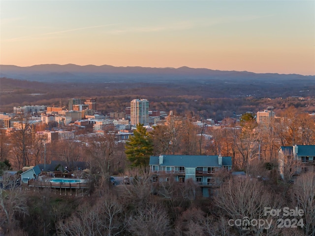 city view with a mountain view