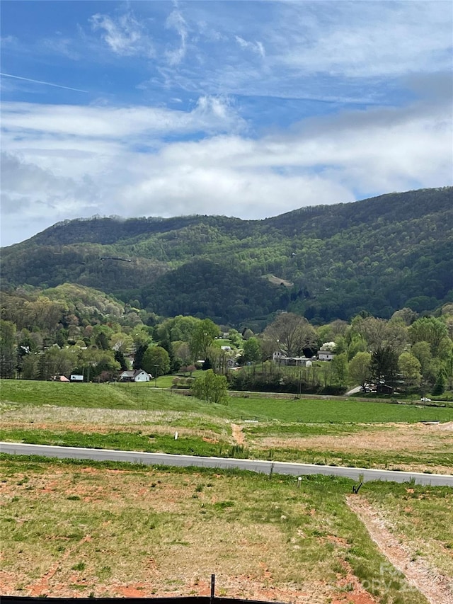 property view of mountains with a rural view