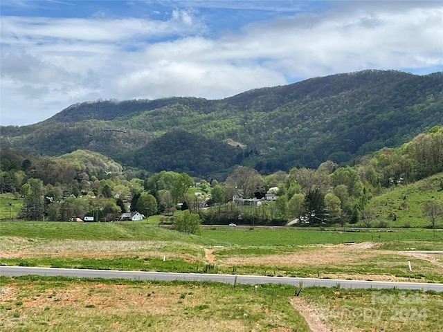 mountain view with a rural view