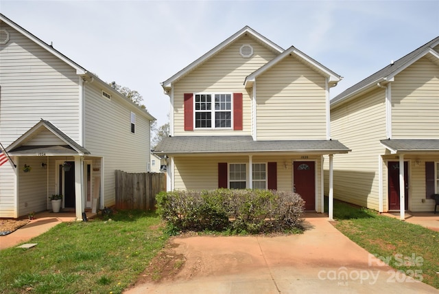 view of property with a front yard