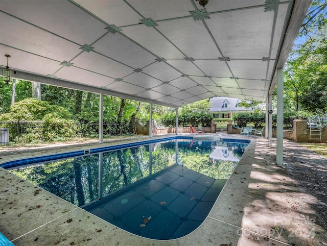 view of pool featuring a patio area