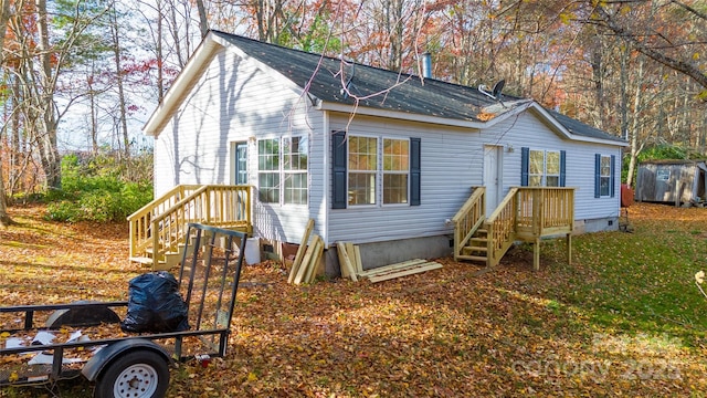 view of rear view of property