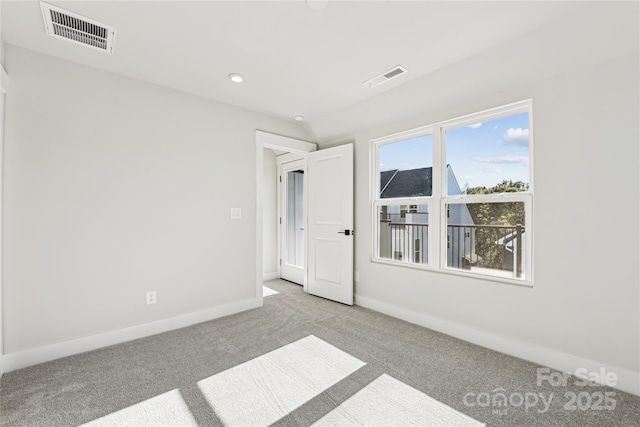 1428 Hamilton St Unit 13, Charlotte, NC 28206 - unfurnished room featuring light carpet, visible vents, recessed lighting, and baseboards
