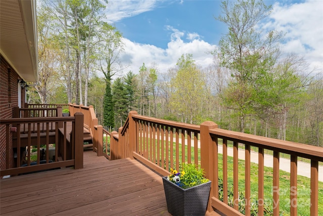 view of wooden terrace