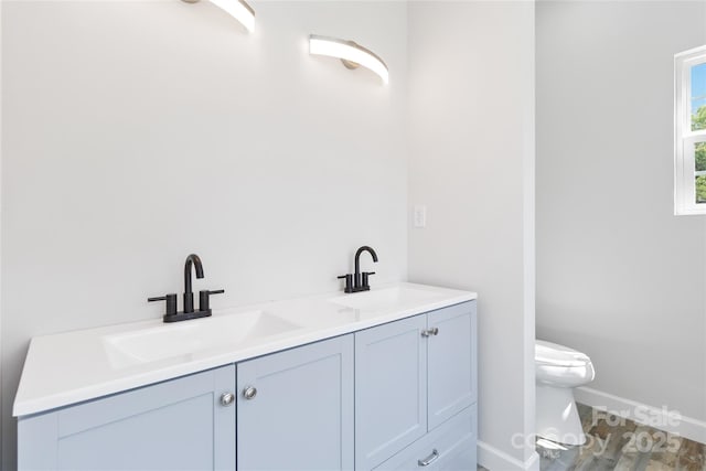 213 Sheffield Dr, York, SC 29745 - full bath featuring toilet, double vanity, and baseboards