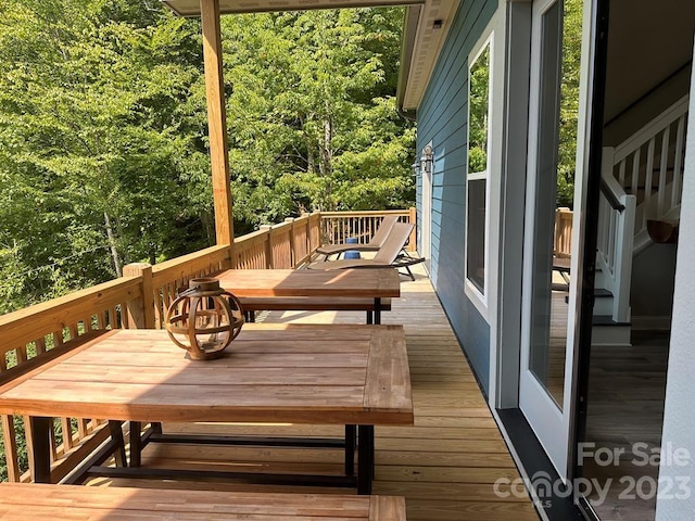 view of wooden terrace