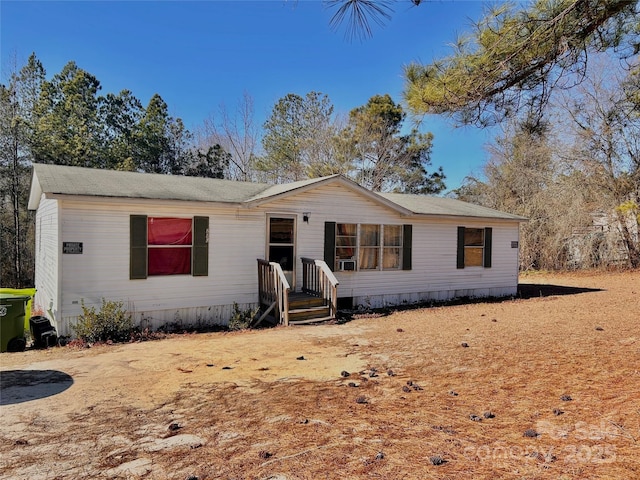 view of single story home