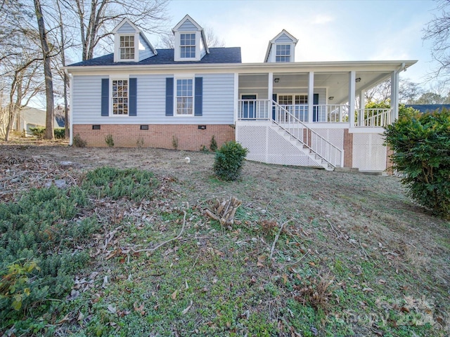 view of front of property with covered porch