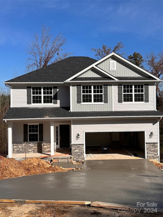 view of front of house featuring a garage