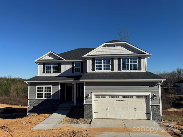 view of front of house featuring a garage