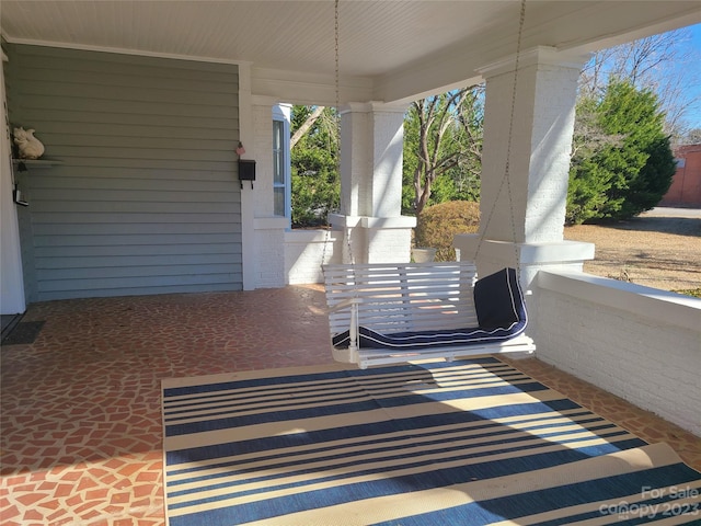 view of patio / terrace featuring covered porch