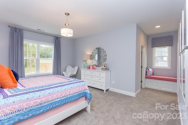 view of carpeted bedroom