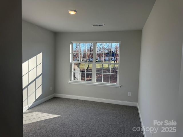 spare room featuring carpet flooring