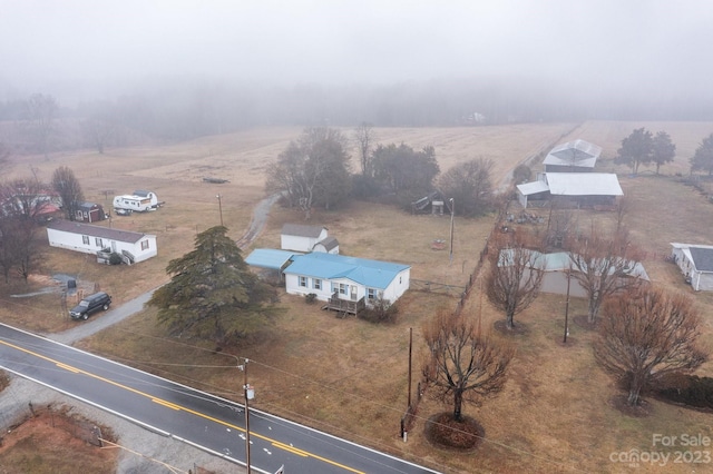 drone / aerial view featuring a rural view