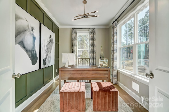 interior space with an inviting chandelier and a wealth of natural light