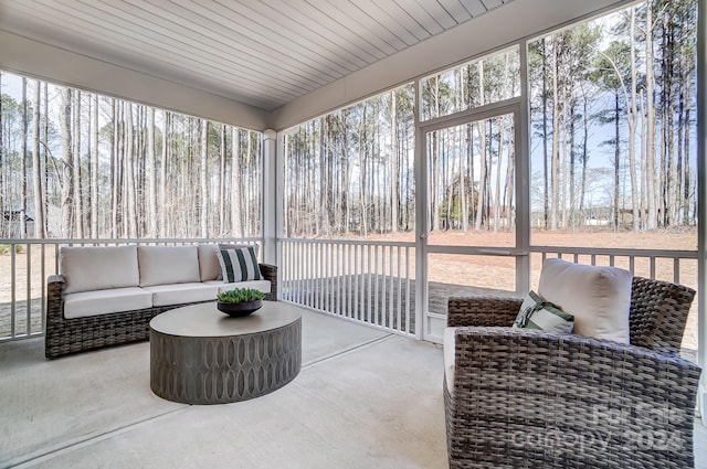 sunroom with a healthy amount of sunlight