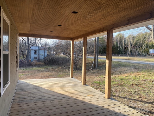 view of wooden deck