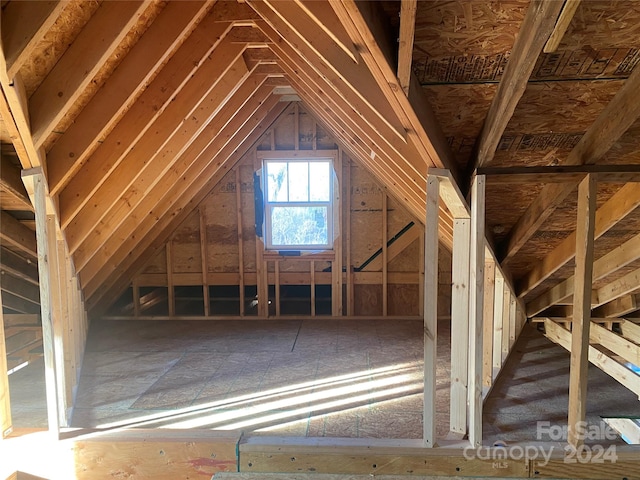 view of attic