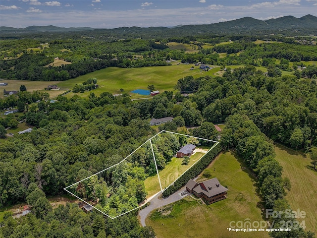 aerial view featuring a mountain view