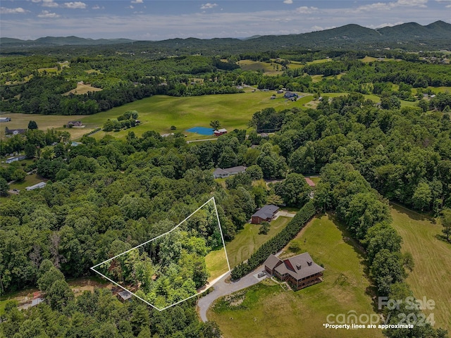 drone / aerial view with a mountain view