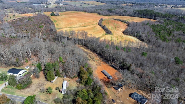 bird's eye view featuring a rural view