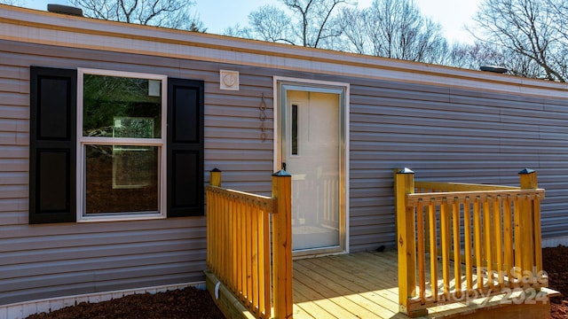 view of wooden deck