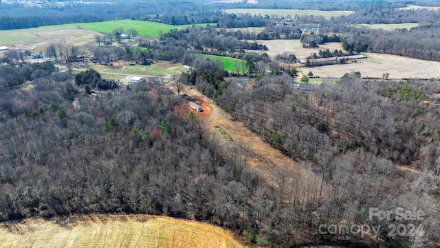 drone / aerial view featuring a rural view