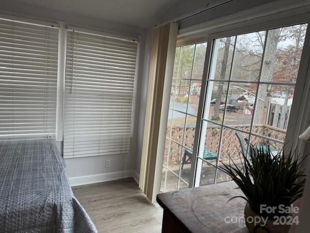 interior space featuring dark hardwood / wood-style flooring