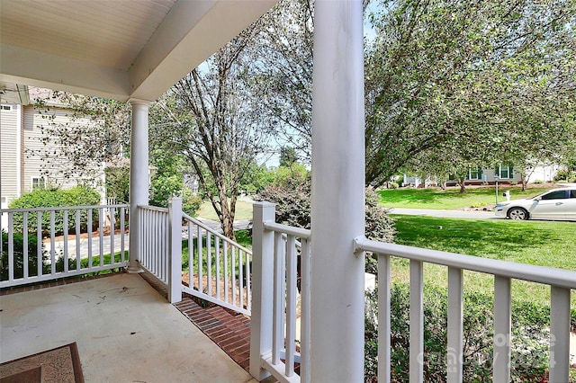 balcony with covered porch