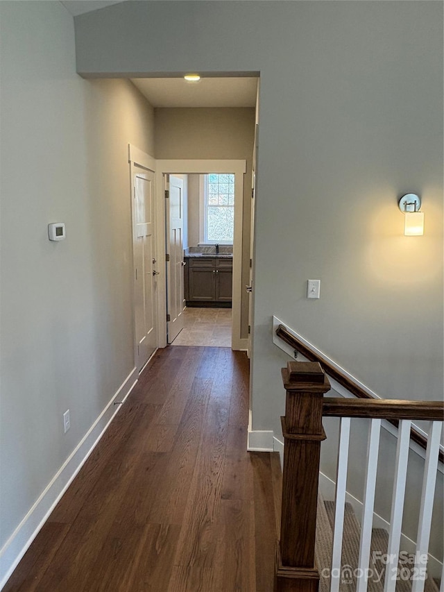 hall featuring light hardwood / wood-style flooring